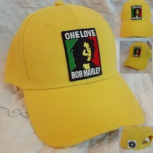 Bob Marley hat, yellow Bob Marley, One Love Hat